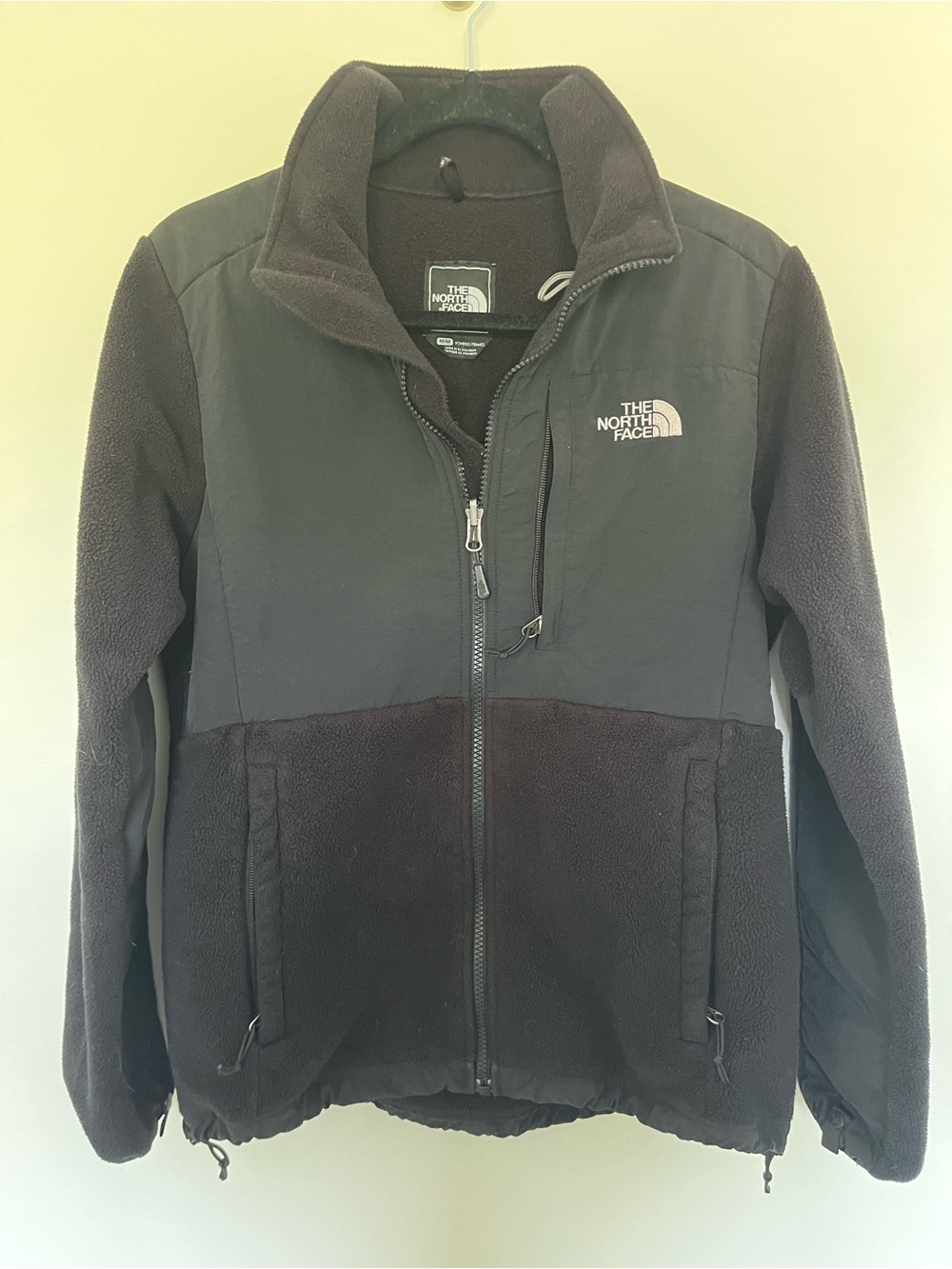 The North Face Men's Black Fleece Jacket with Chest Panel